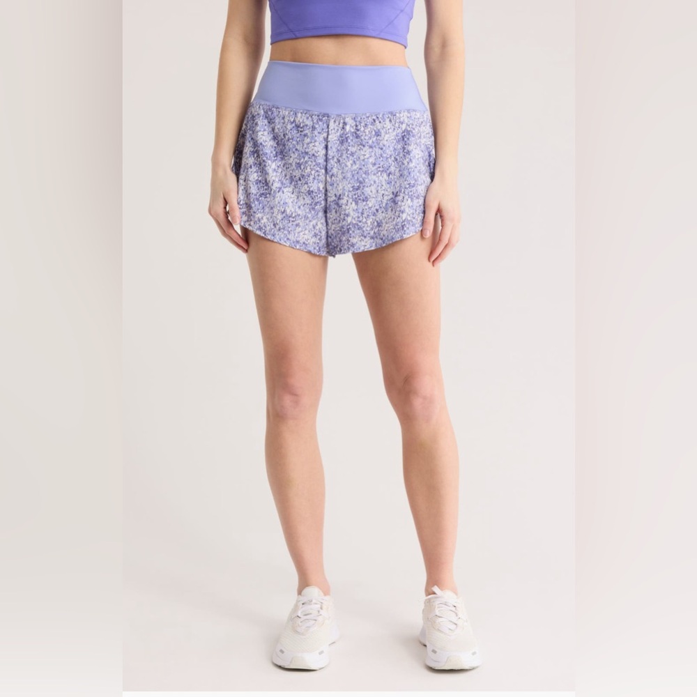 Marika Blue Athletic Shorts Lightweight Elastic Waist